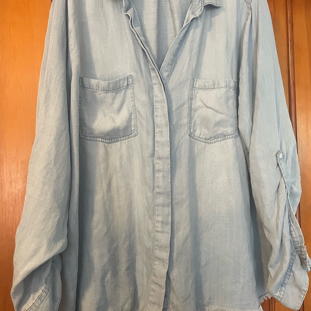 Altar'd State Light Blue Button Down Shirt
